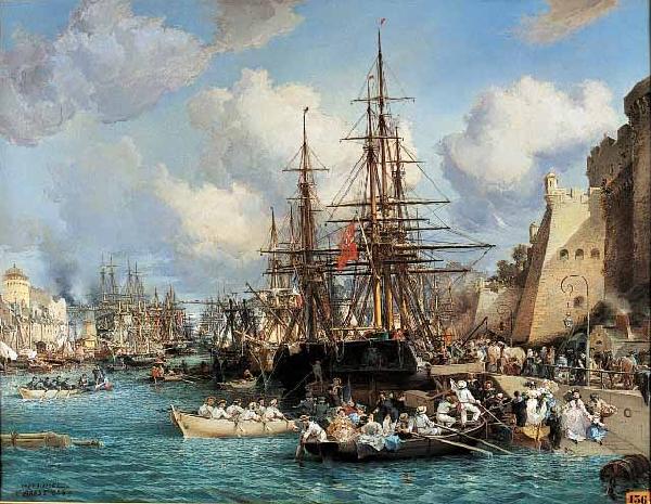 Jules Joseph Lefebvre Port de Brest oil painting image